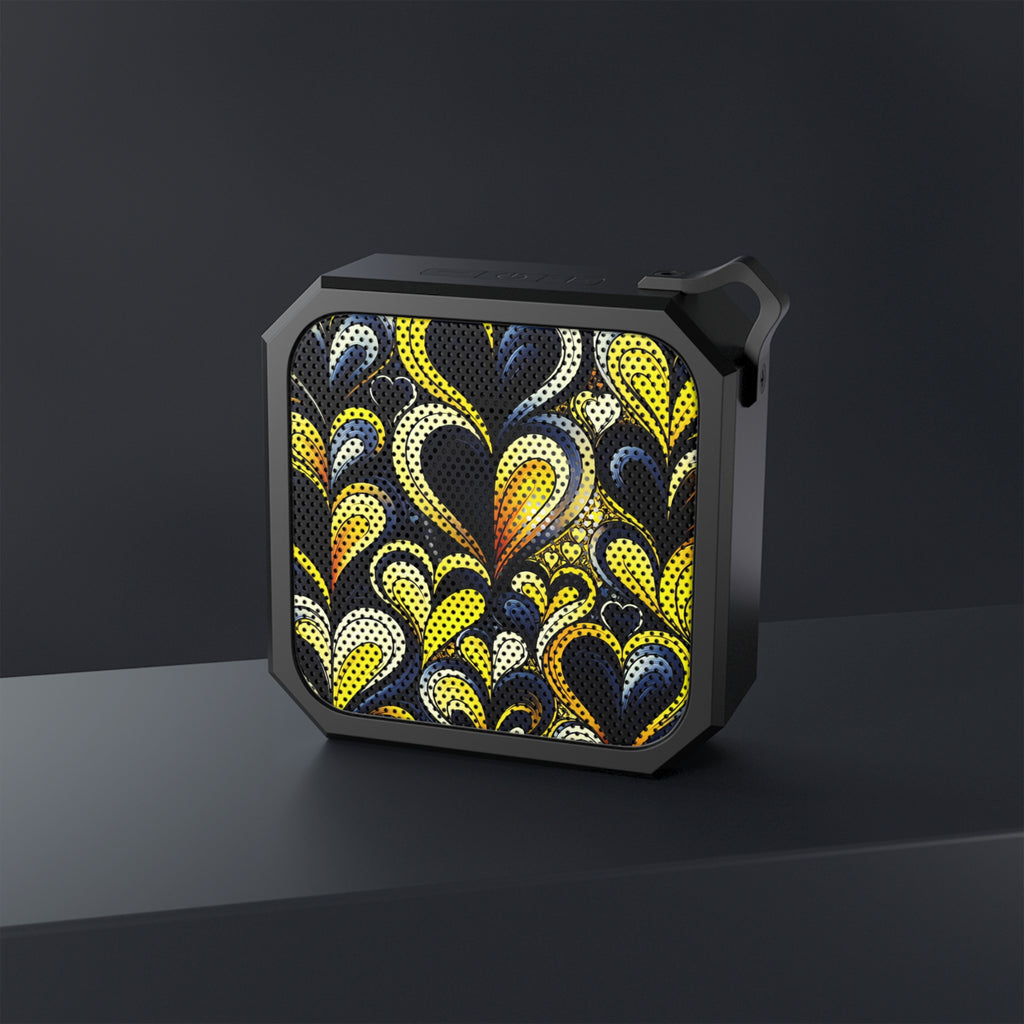 Black and Yellow Heart Outdoor Speaker