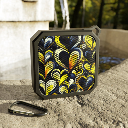 Black and Yellow Heart Outdoor Speaker