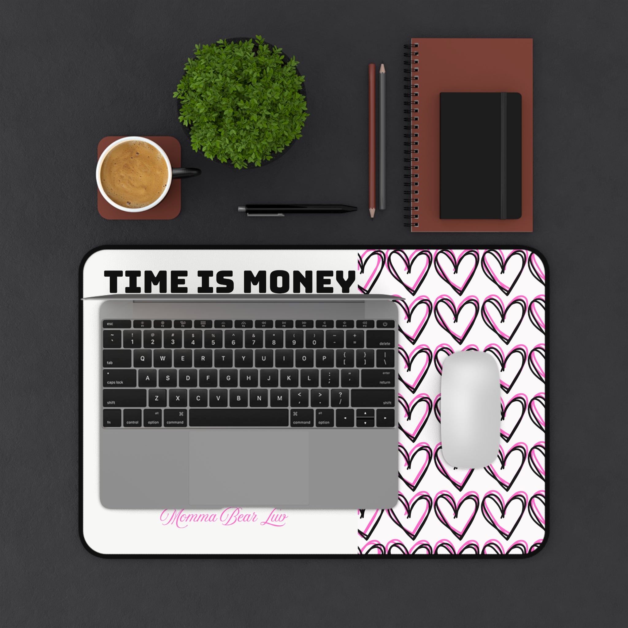 'Time Is Money' Desk Mat