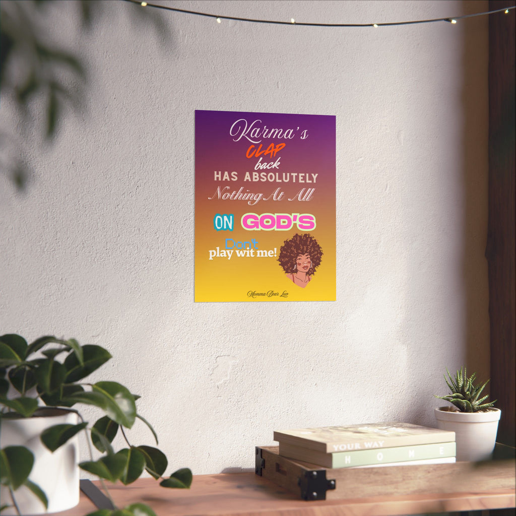Inspirational Poster — “God's Clap Back”