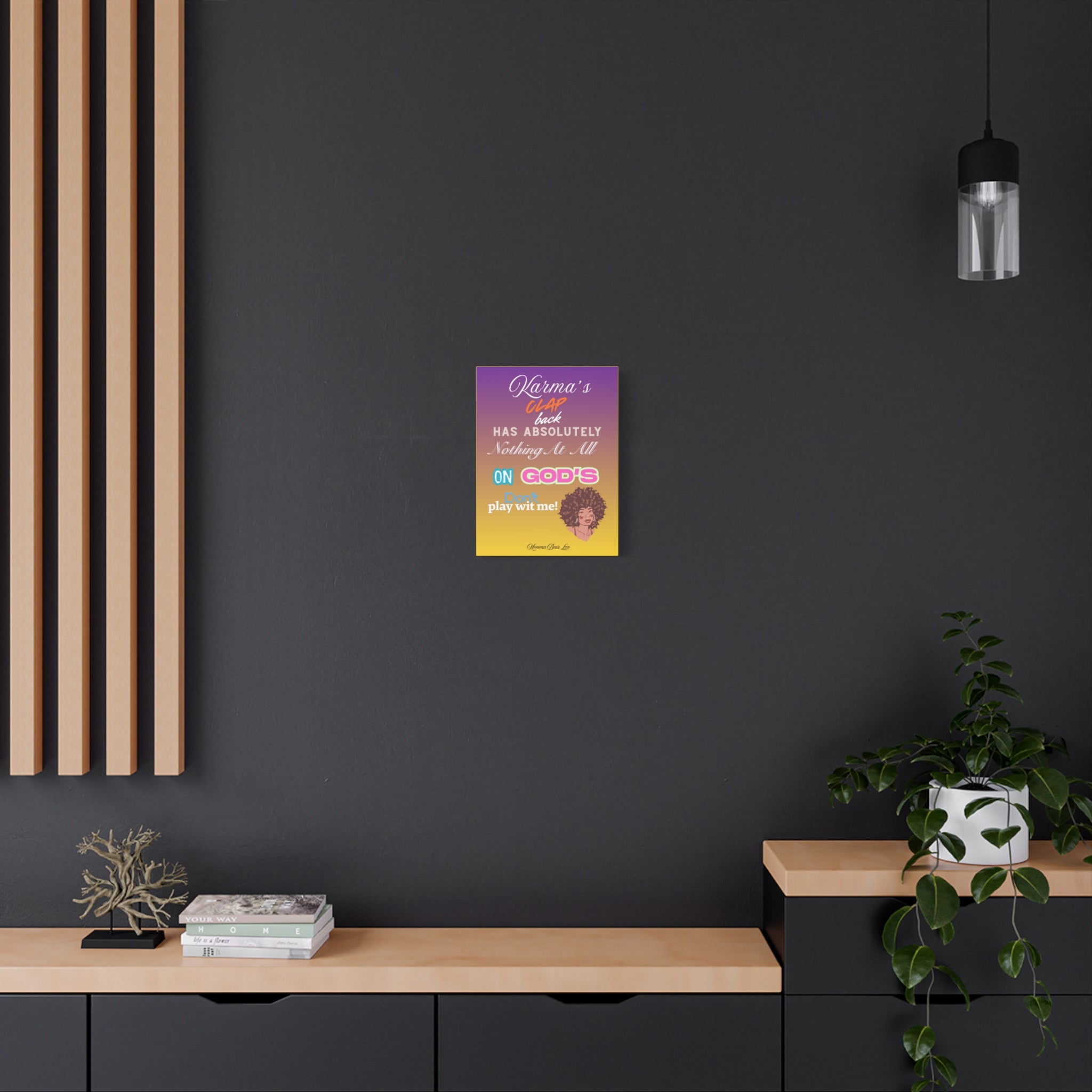 Karma’s Clap Back – Inspirational Afrocentric Canvas Wall Art