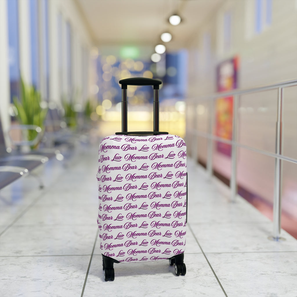 Momma Bear Luv Luggage Cover — Pink