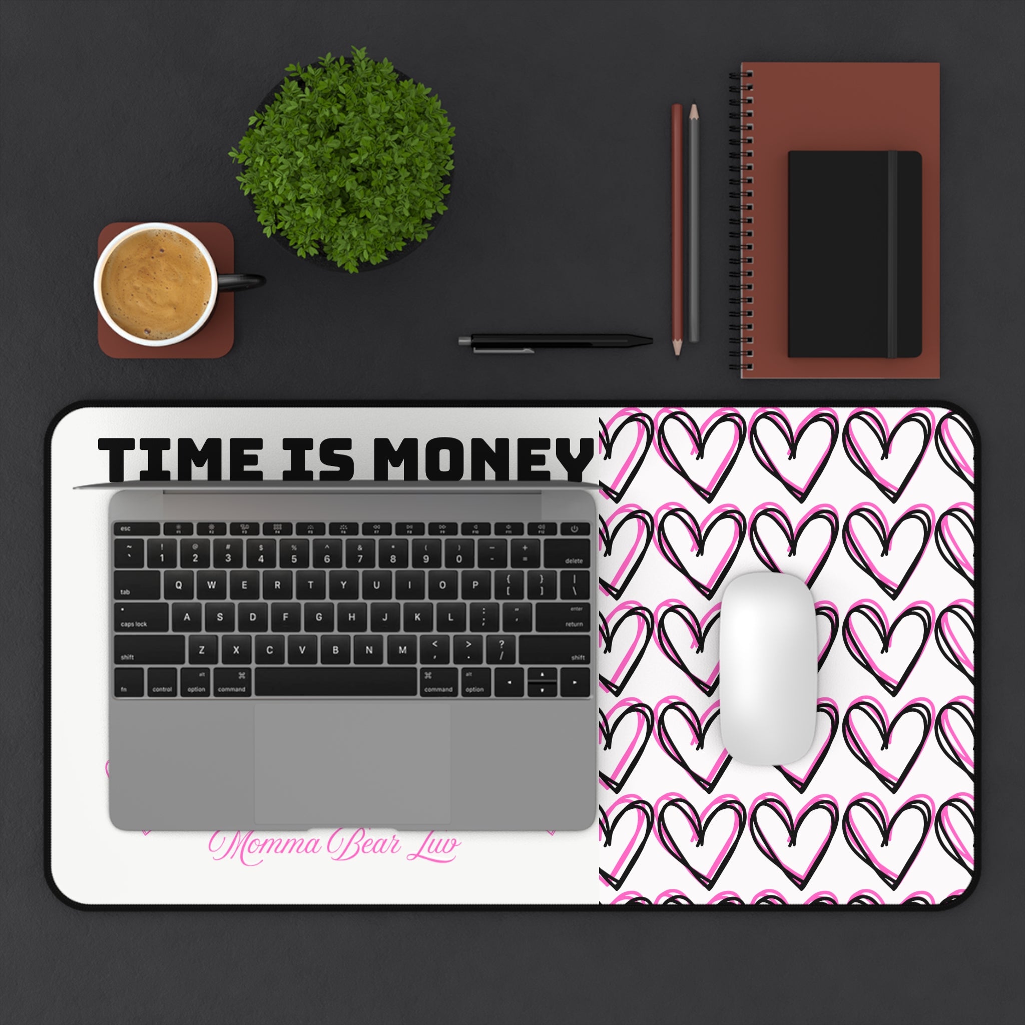 'Time Is Money' Desk Mat