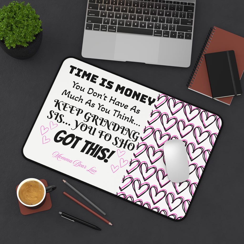 'Time Is Money' Desk Mat