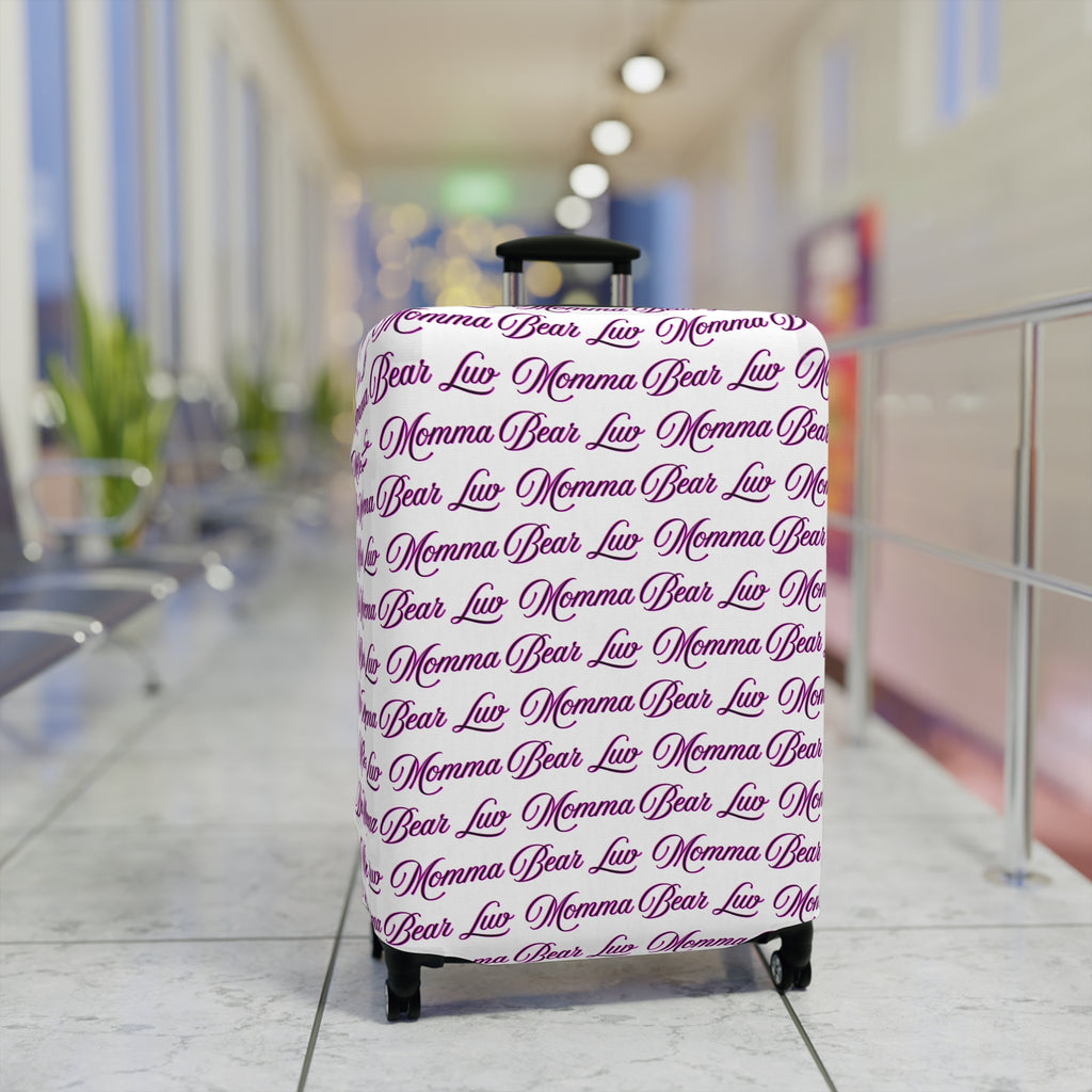 Momma Bear Luv Luggage Cover — Pink