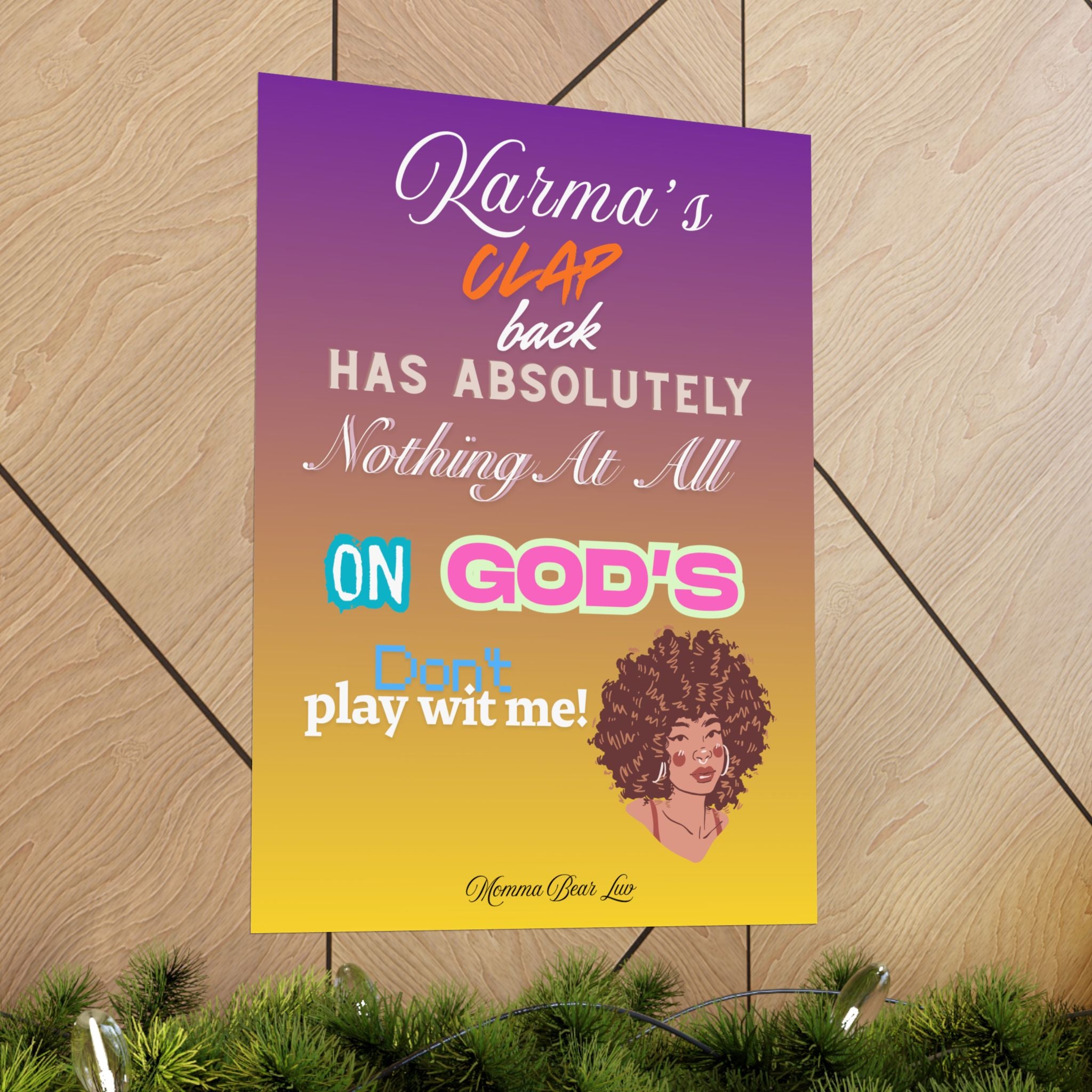 Inspirational Poster — “God's Clap Back”