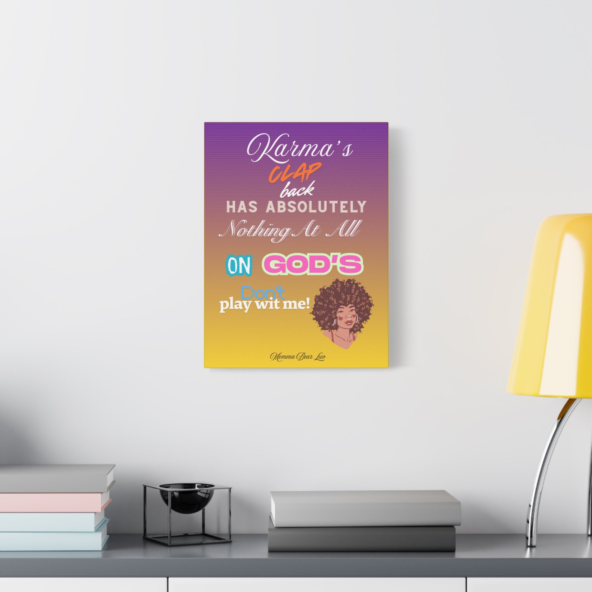 Karma’s Clap Back – Inspirational Afrocentric Canvas Wall Art