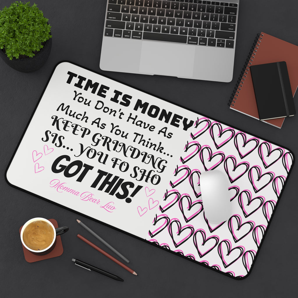 'Time Is Money' Desk Mat