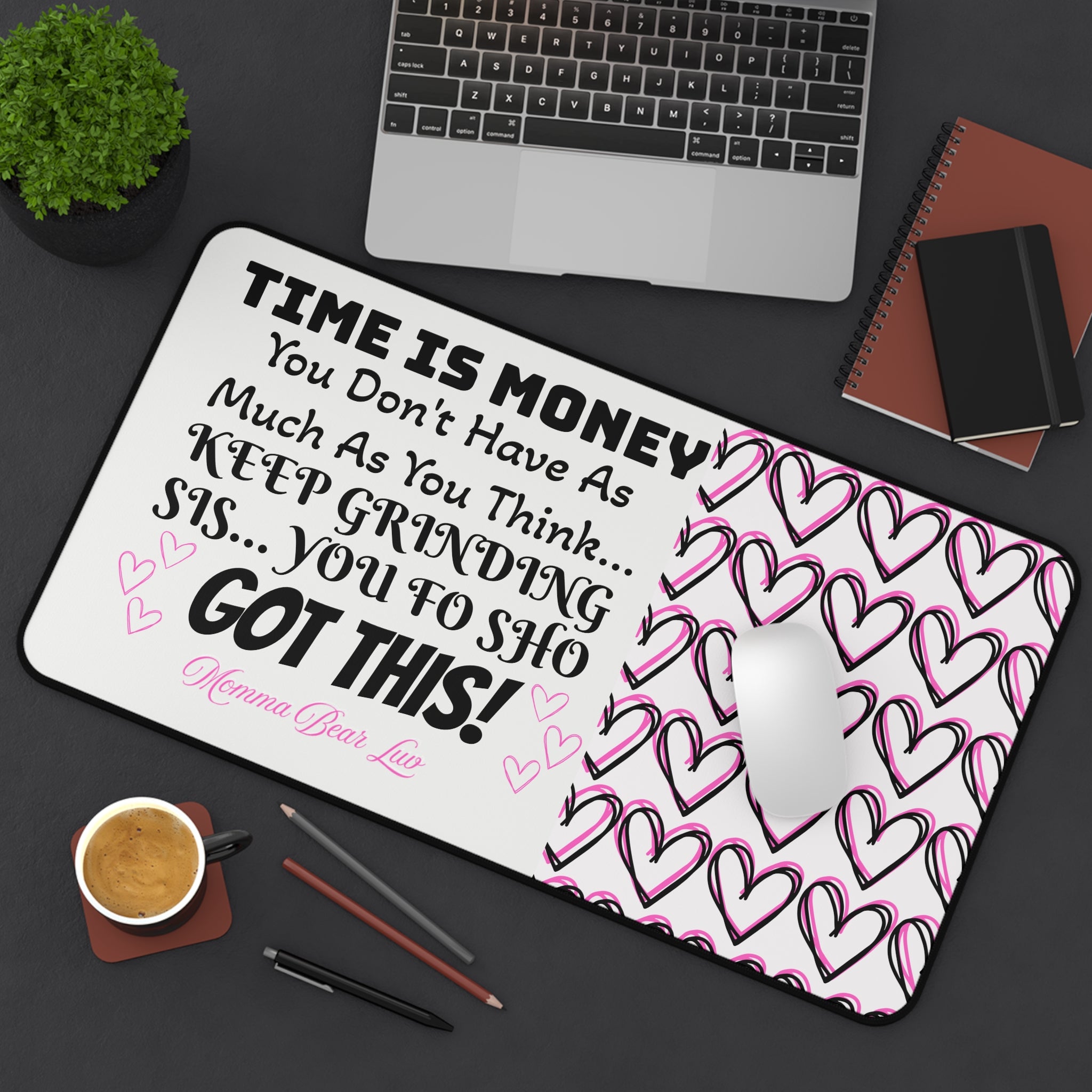 'Time Is Money' Desk Mat