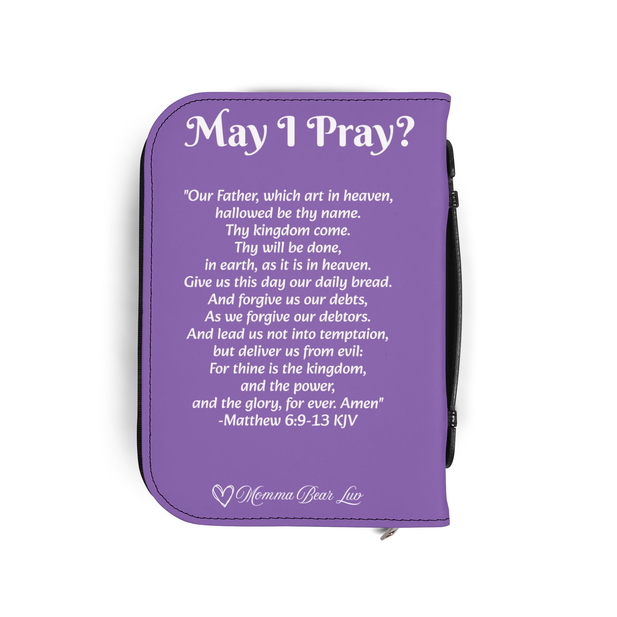 May I Pray Bible Cover - Lt Purple