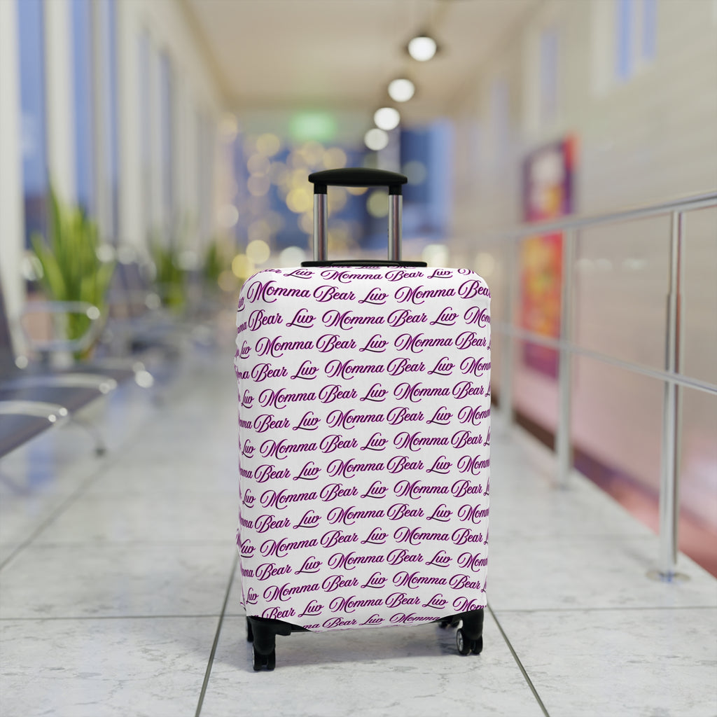Momma Bear Luv Luggage Cover — Pink