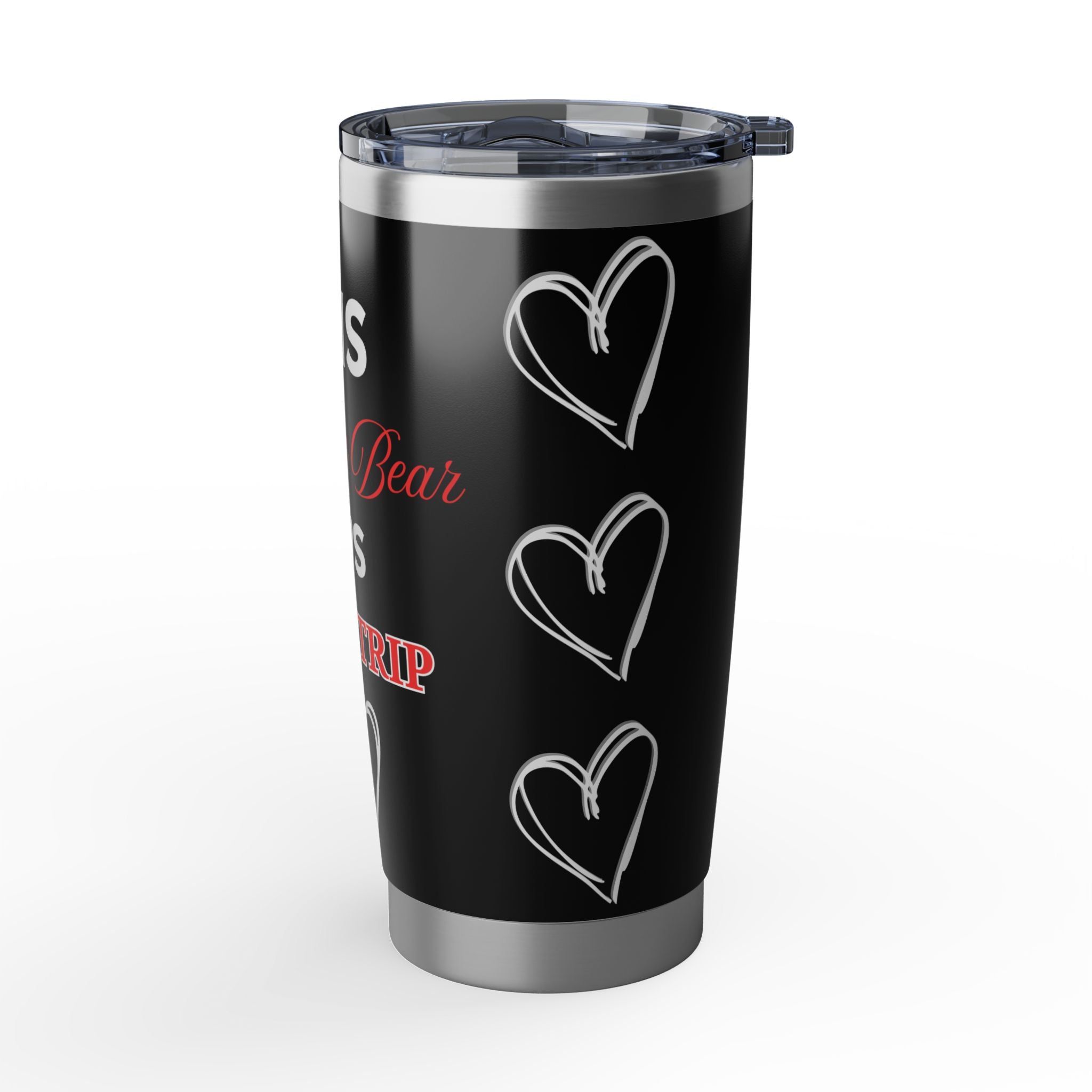 Kwik Trip Lover Tumbler — "This Momma Bear Luvs Kwik Trip" 20oz Insulated Travel Cup - Black