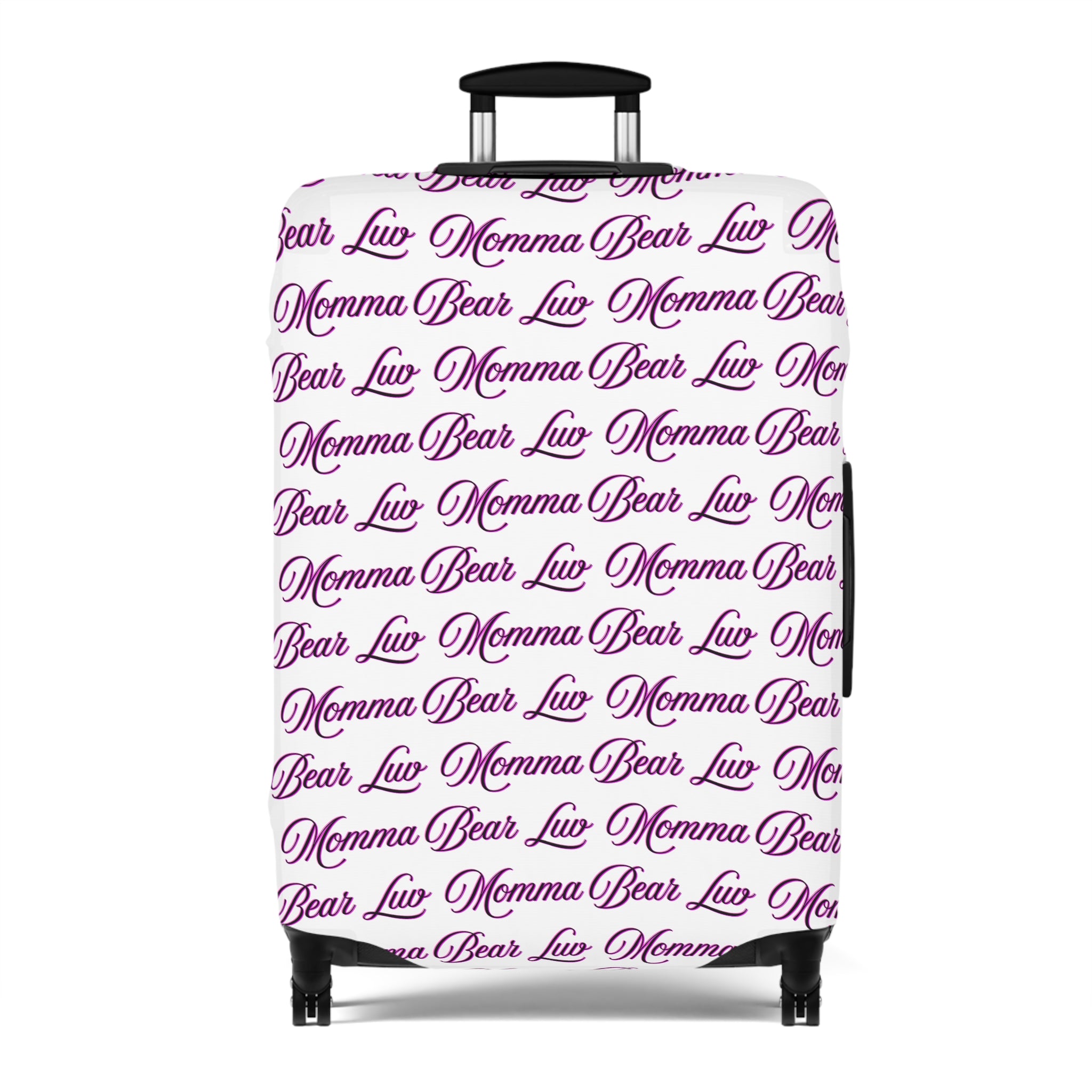 Momma Bear Luv Luggage Cover — Pink
