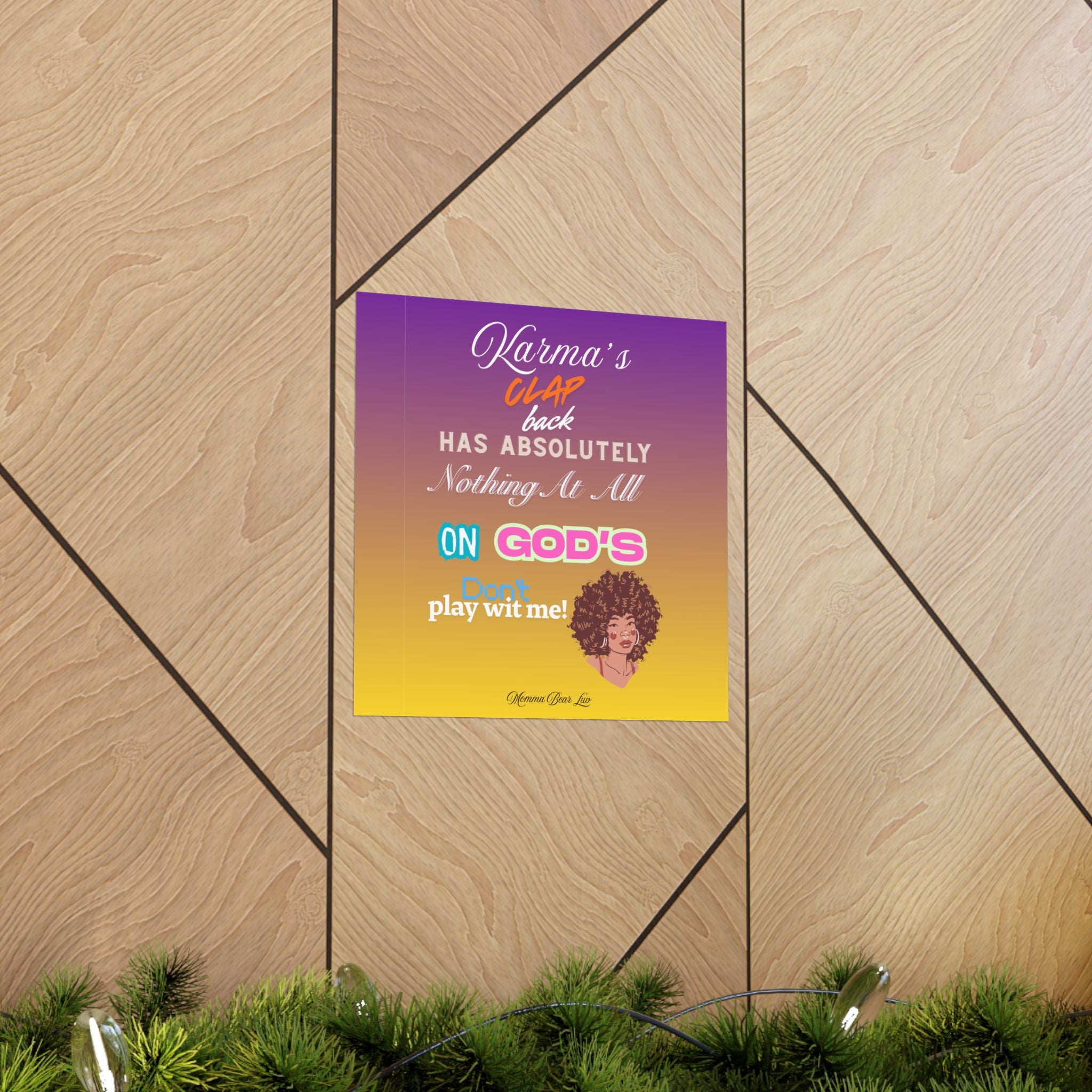 Inspirational Poster — “God's Clap Back”