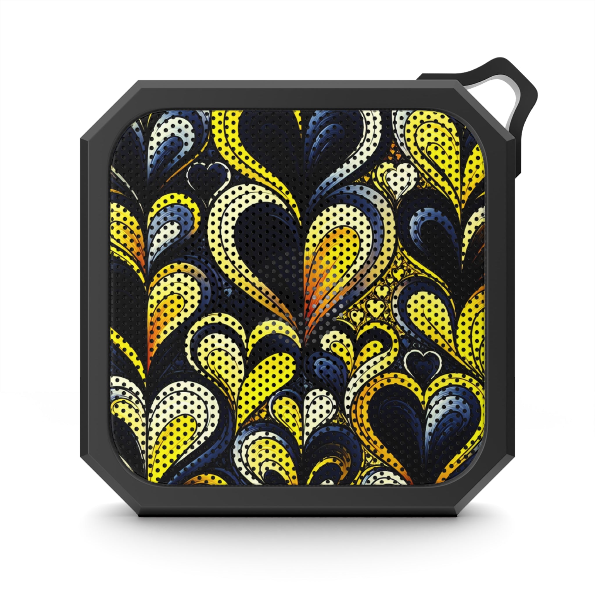 Black and Yellow Heart Outdoor Speaker