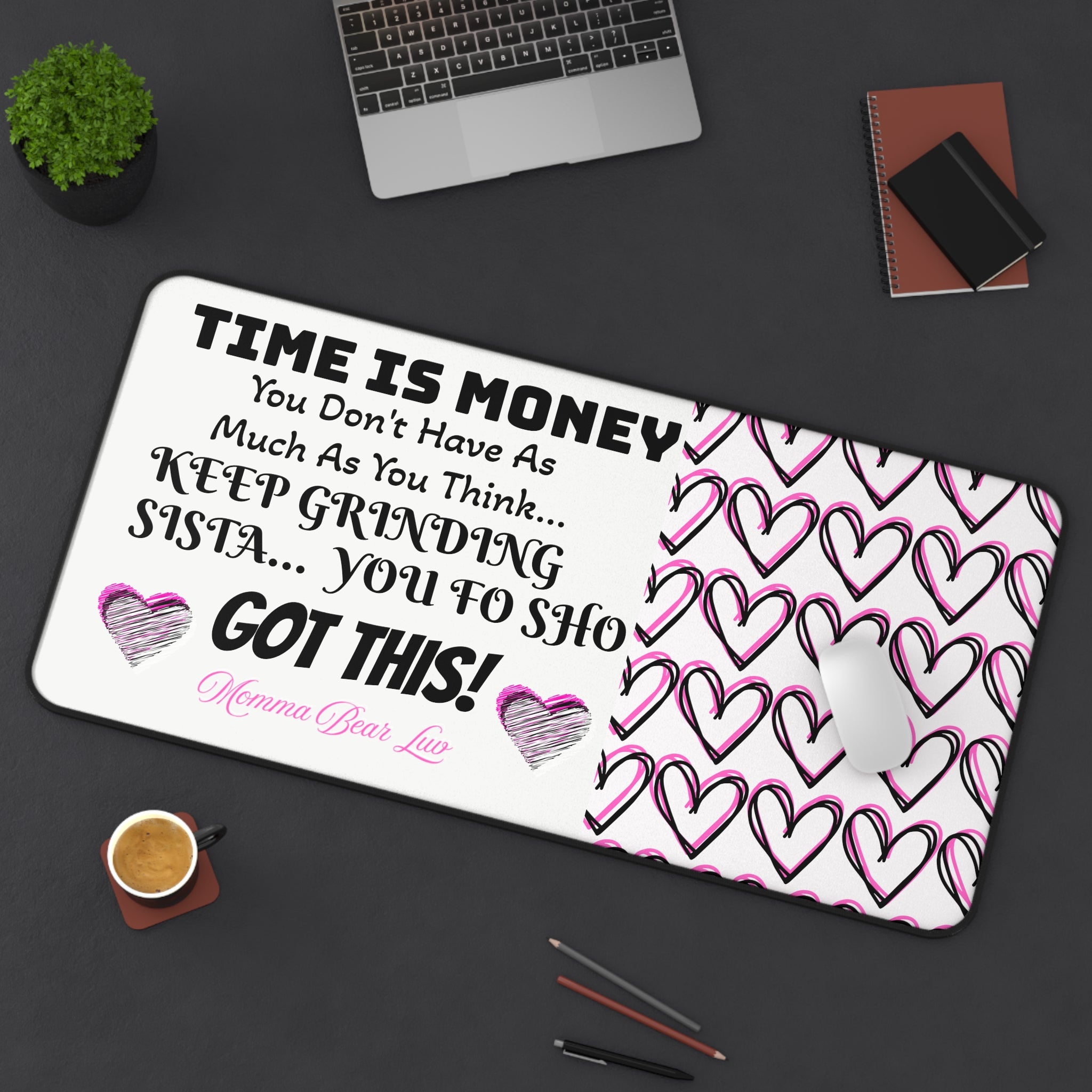 'Time Is Money' Desk Mat