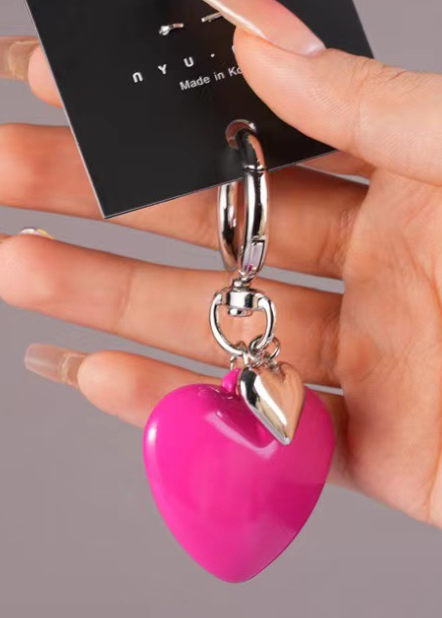 Glossy Heart Keychains