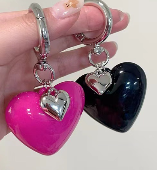 Glossy Heart Keychains