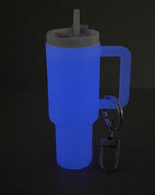 Glow In Dark Lip Balm Holder Tumbler Keychains