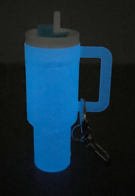 Glow In Dark Lip Balm Holder Tumbler Keychains