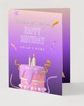 Girls 3D Birthday Card - Personalized