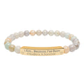 "I Am, Because..." Personalized Survivor Stretch Bar Bracelet