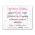 Textual message about 'Momma Bears' with pink and black text on a white background