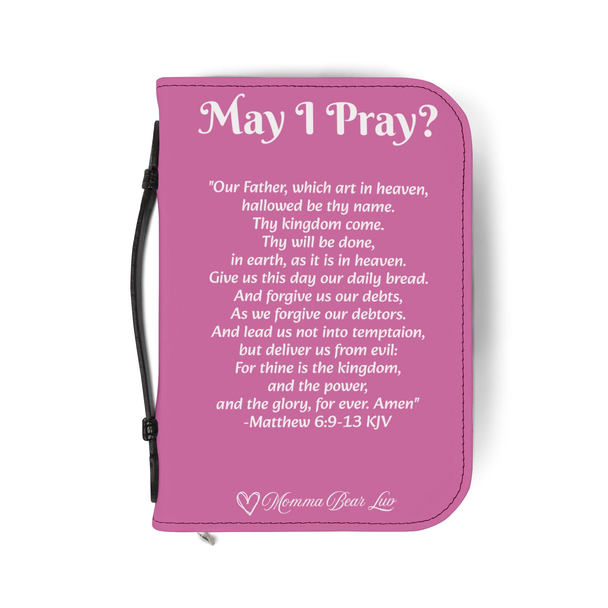 The Lord's Prayer Bible Cover - Pink