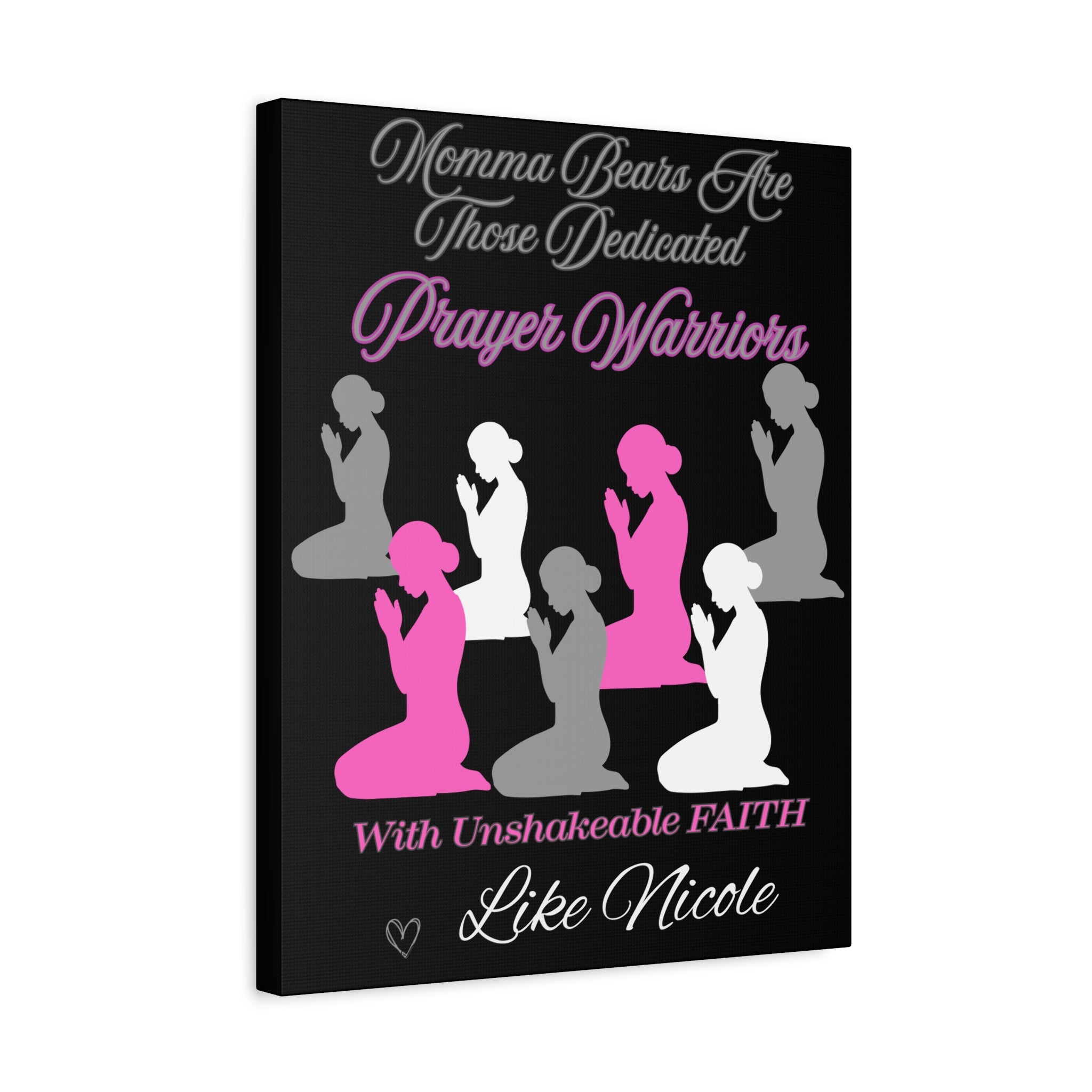 Momma Bears Prayer Warriors Canvas — Personalized Stretched Matte Wall Art