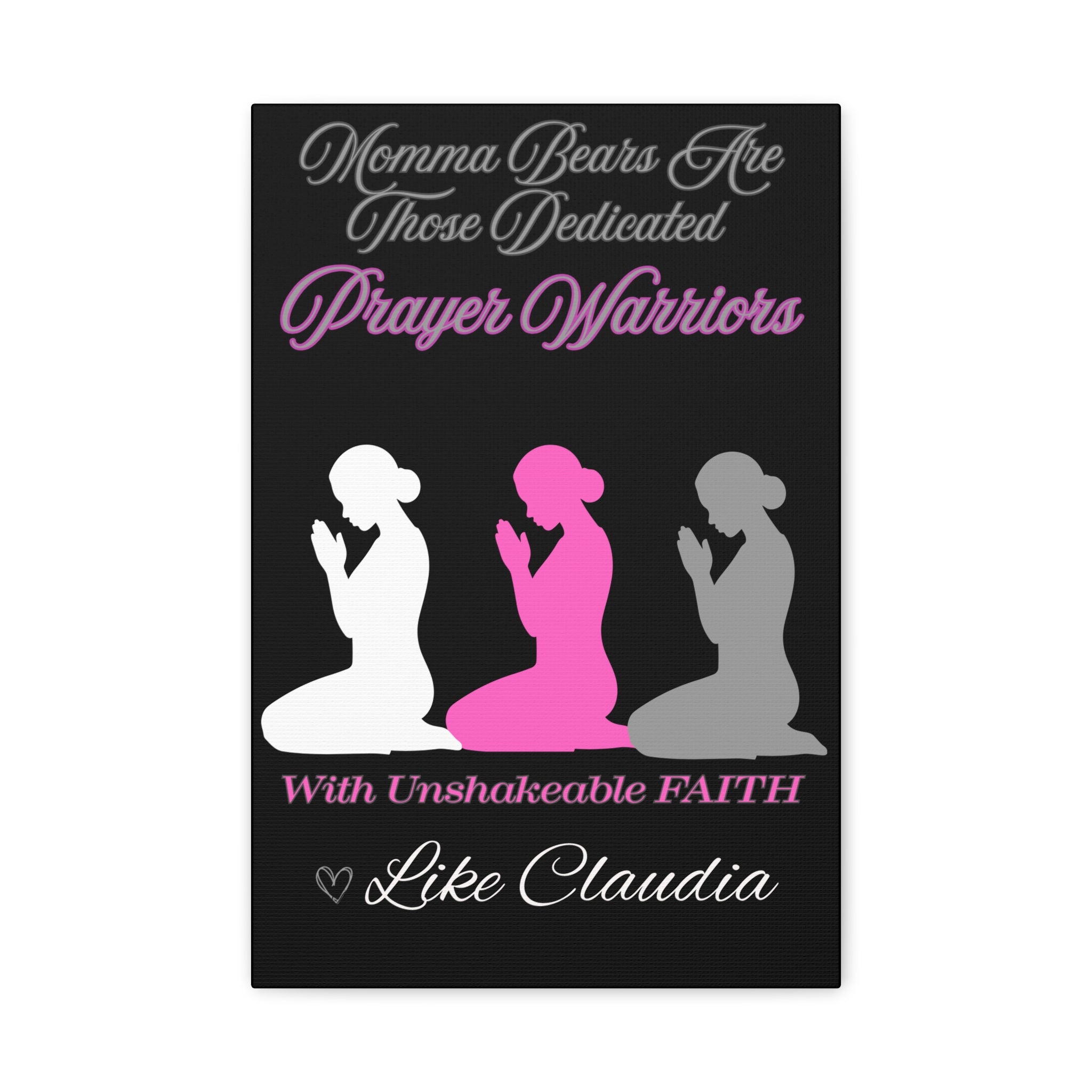 Momma Bears Prayer Warriors Canvas — Personalized Stretched Matte Wall Art