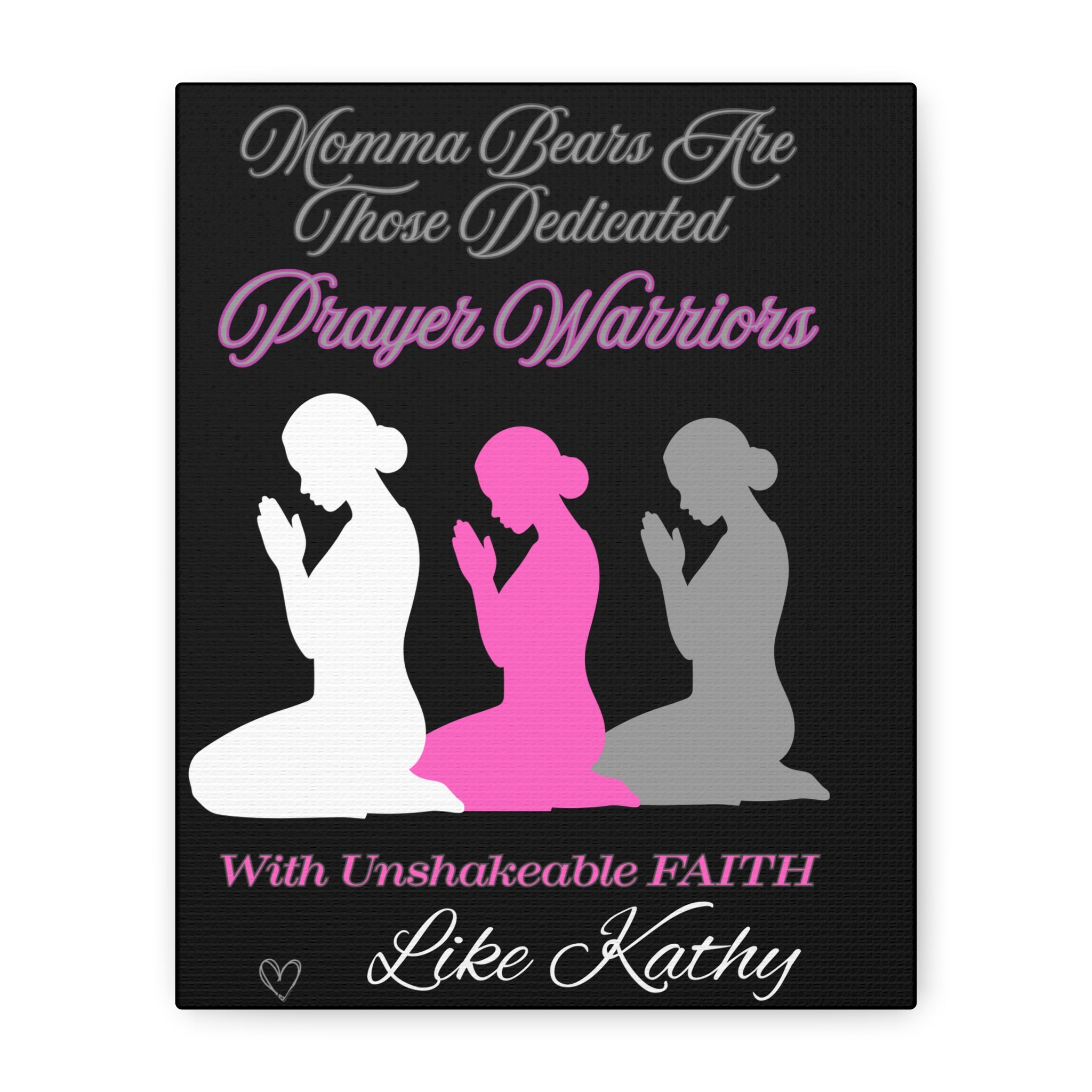 Momma Bears Prayer Warriors Canvas — Personalized Stretched Matte Wall Art