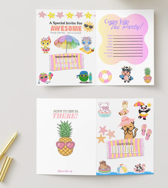 Birthday Beach Bash Invitation