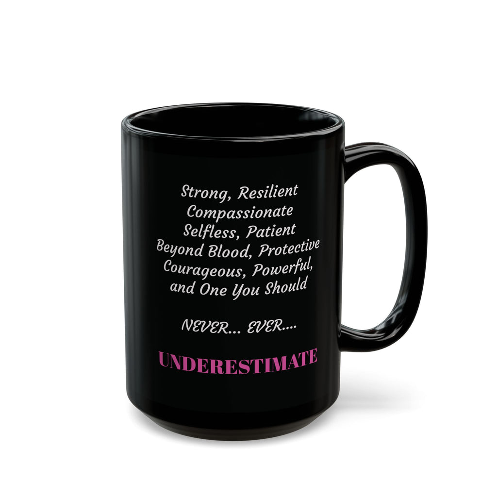 New black mug that displays what that "Momma Bear Luv" is like.  Mug comes in 11pz and 15oz sizes. 
